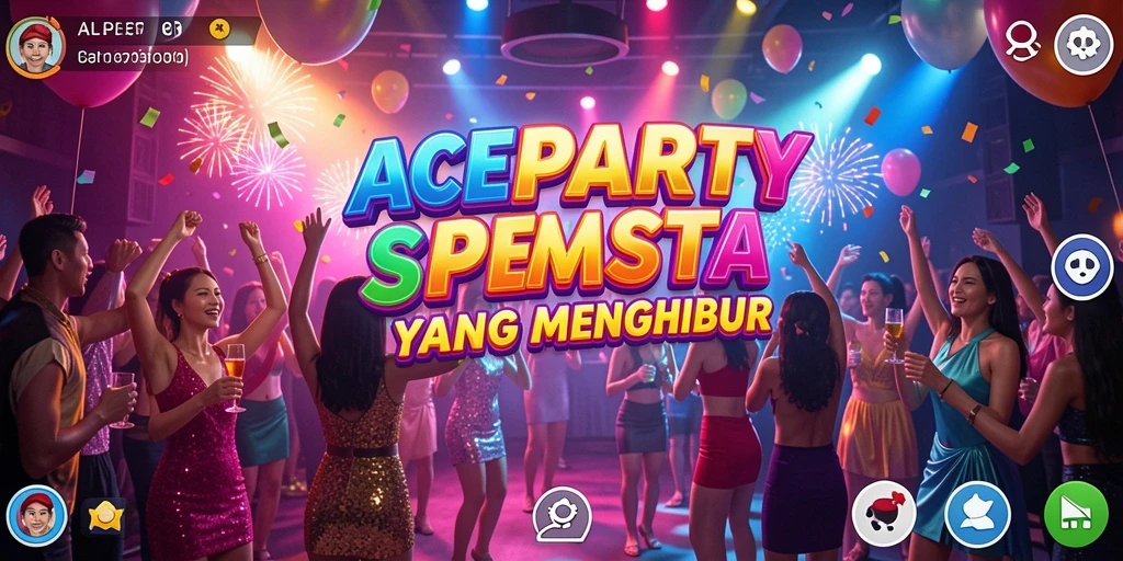 Screenshot game ACEPARTY menampilkan perencanaan pesta yang menyenangkan.