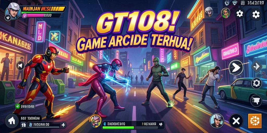 Screenshot GT108 menampilkan serunya gameplay Arcade yang mengasyikkan.