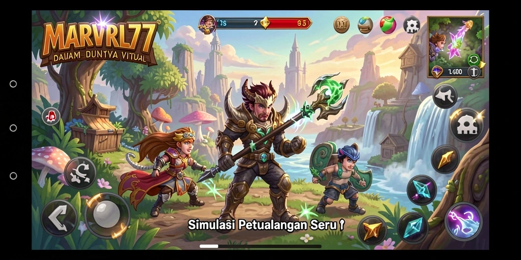 Gameplay MARVRL77 dengan petualangan virtual yang seru.