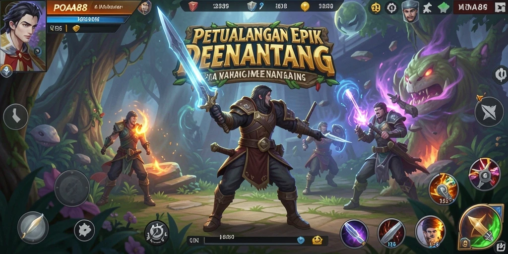 Screenshot menampilkan gameplay seru dan berbagai karakter di POA88.