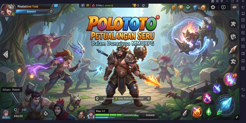 Gameplay POLOTOTO yang memukau dalam dunia MMORPG yang penuh warna.