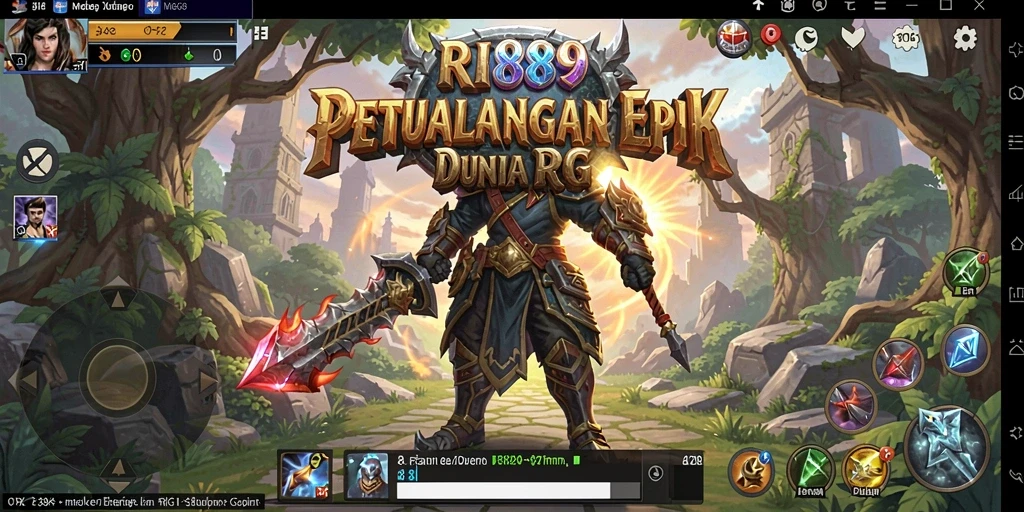 Screenshot menunjukkan pemain beraksi dalam pertempuran RPG yang mendebarkan.