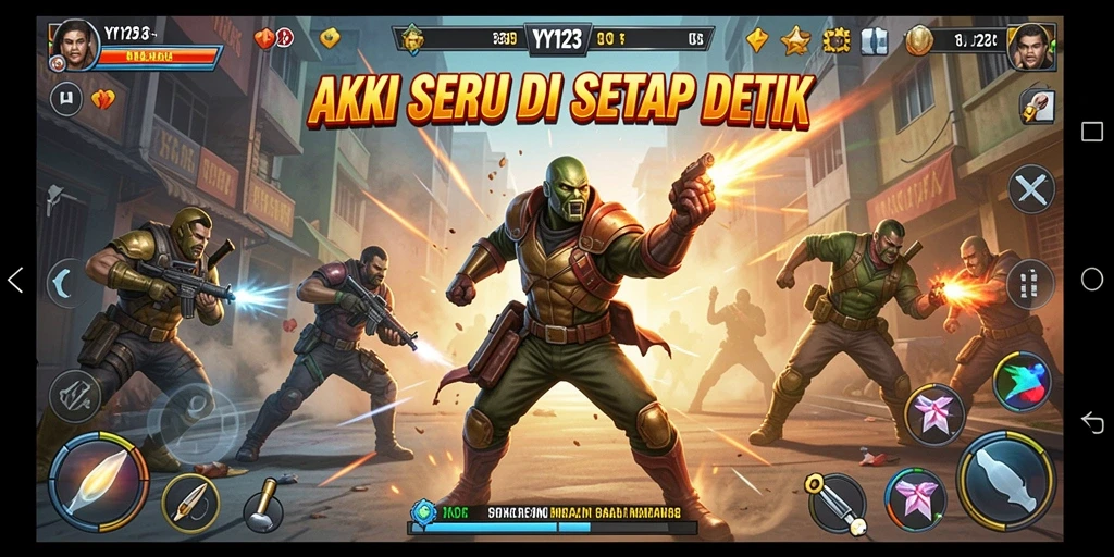 Gameplay <strong>YY123</strong> yang intens dan mendebarkan dalam aksi bertempur.